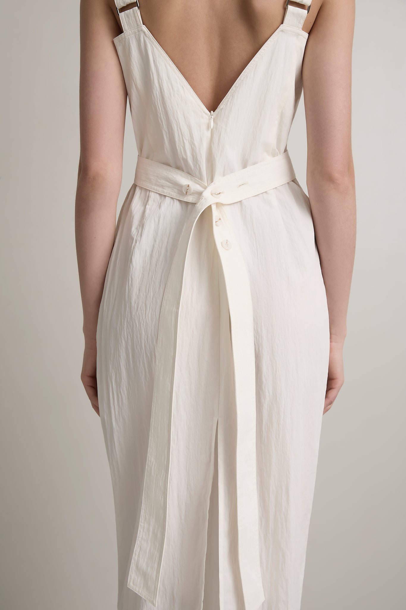 A Emery Tabitha Dress in Chalk - detail view