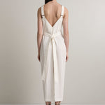 A Emery Tabitha Dress in Chalk - styled look
