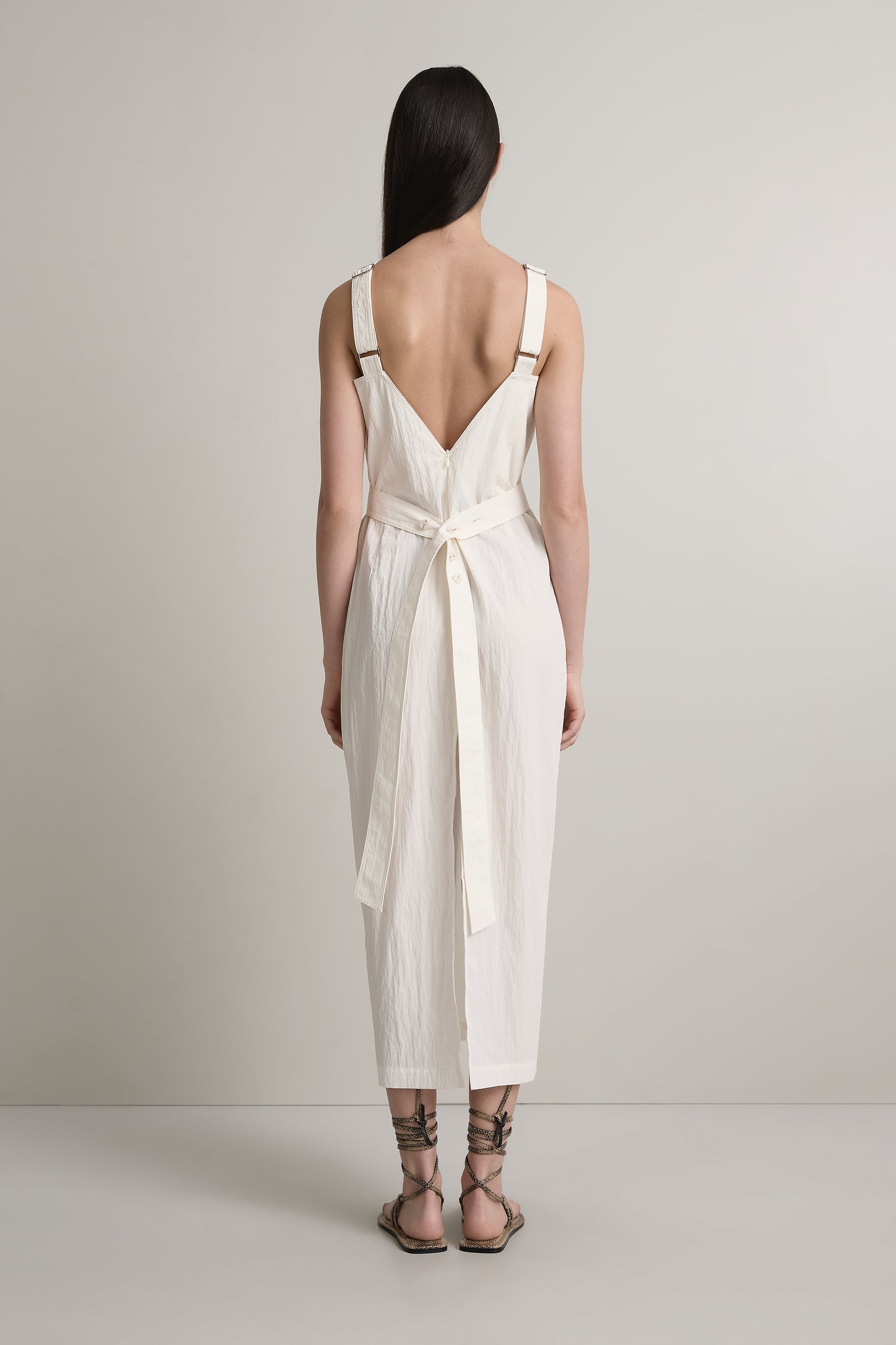 A Emery Tabitha Dress in Chalk - styled look