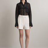 A Emery Tonkin Short in Oyster - side view