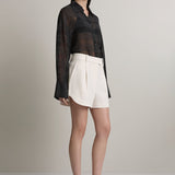 A Emery Tonkin Short in Oyster - detail view