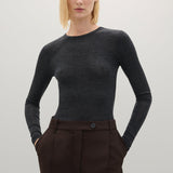 A Emery Willett Top in Charcoal Melange