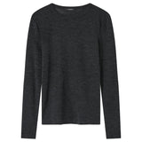 A Emery Willett Top in Charcoal Melange