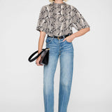 Anine Bing Avi Tee in Washed Python