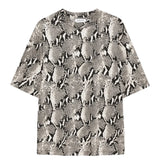 Anine Bing Avi Tee in Washed Python