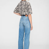 Anine Bing Avi Tee in Washed Python