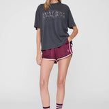Anine Bing Cade Tee Sport Club in Washed Black - side view