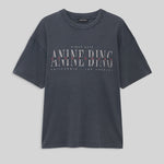 Anine Bing Cade Tee Sport Club in Washed Black
