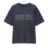 Anine Bing Cade Tee Sport Club in Washed Black