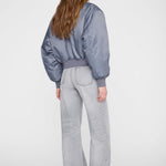 Anine Bing Cropped Leon Bomber in Dark Grey