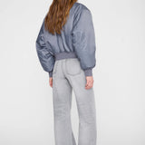 Anine Bing Cropped Leon Bomber in Dark Grey