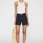 Anine Bing Delaney Short in Vintage Black - side view