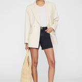 Anine Bing Delaney Short in Vintage Black - detail view