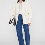 Anine Bing Holden Jacket in Cream - detail view