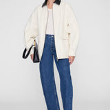 Anine Bing Holden Jacket in Cream - detail view