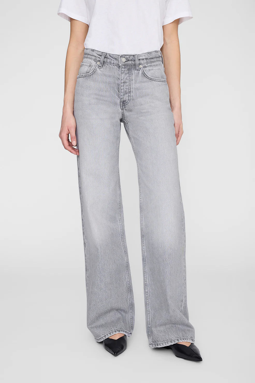 Anine Bing Hugh Jean in Oyster Grey