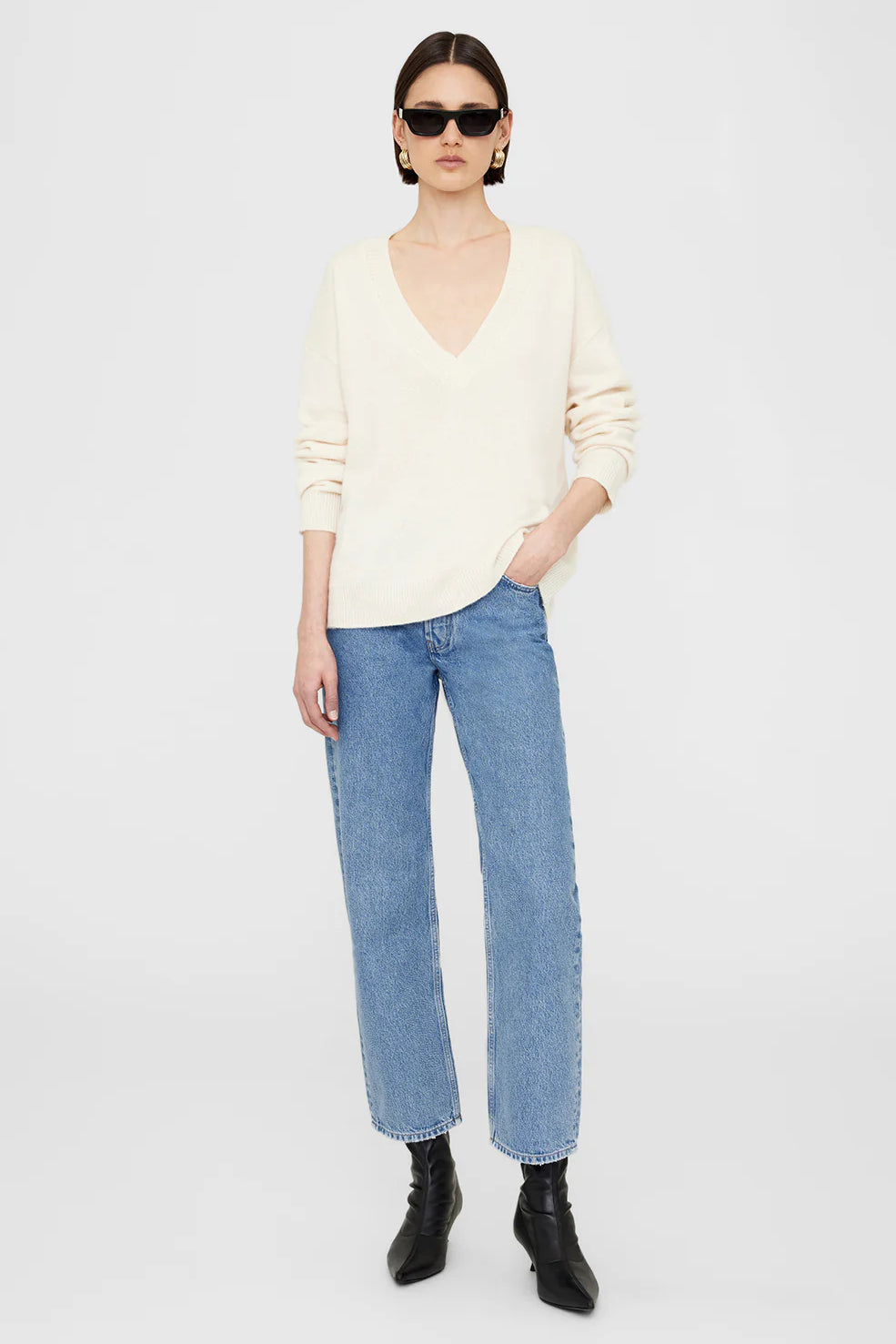 Anine Bing Lee Sweater in Cream