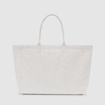 Anine Bing Leo Canvas Tote in Washed White Leopard