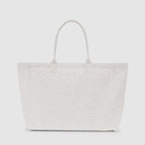 Anine Bing Leo Canvas Tote in Washed White Leopard