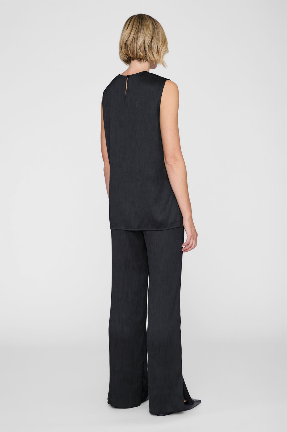 Anine Bing Malia Top in Black - detail view