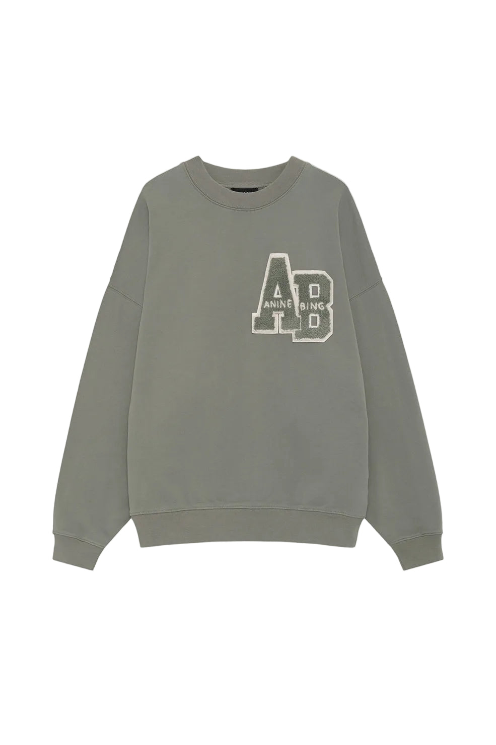Anine Bing Miles Sweatshirt Letterman in Sage