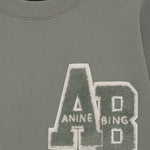Anine Bing Miles Sweatshirt Letterman in Sage