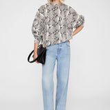 Anine Bing Miles Sweatshirt in Washed Python