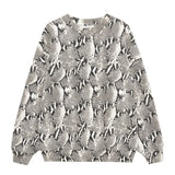 Anine Bing Miles Sweatshirt in Washed Python