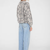 Anine Bing Miles Sweatshirt in Washed Python