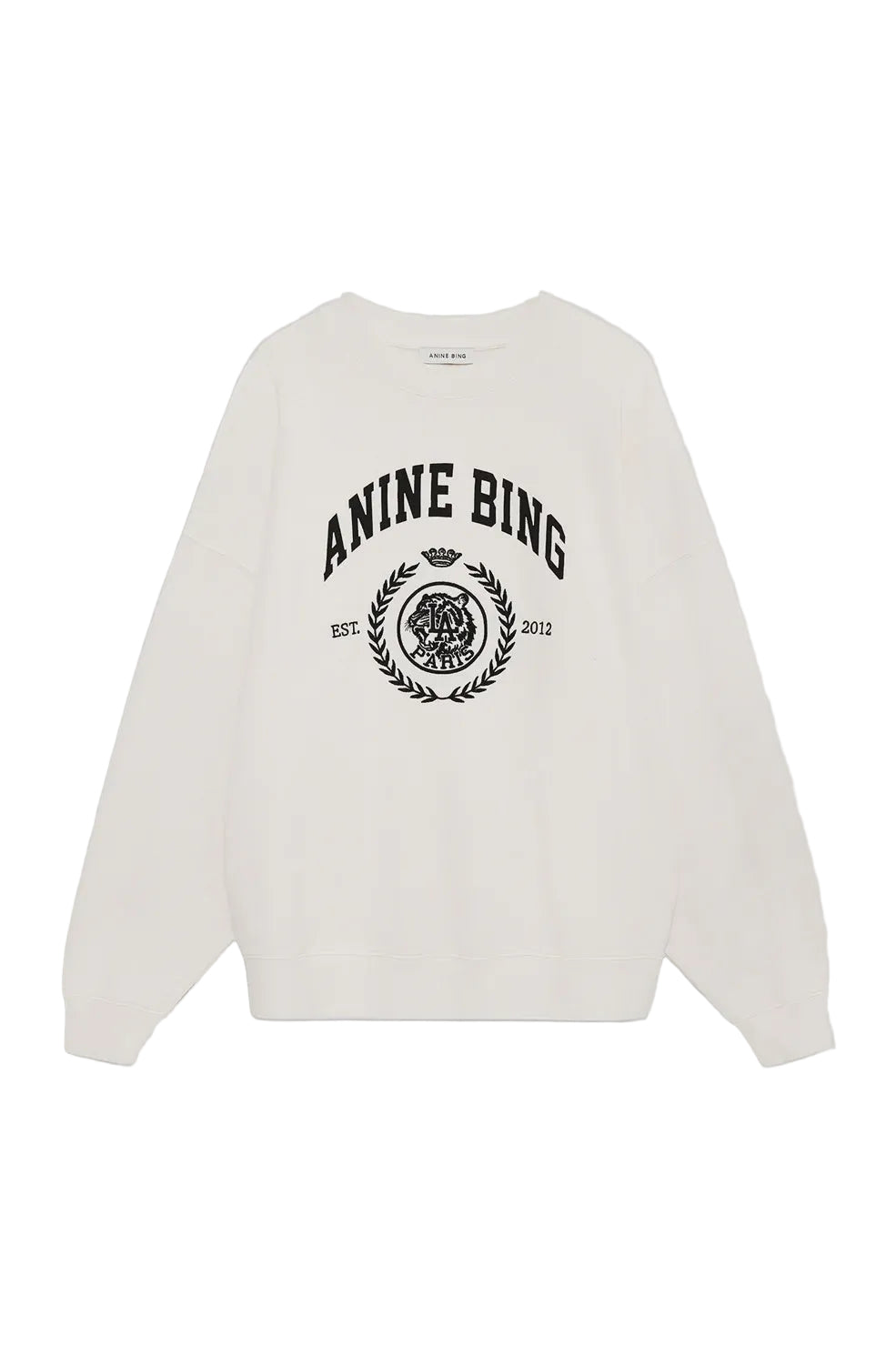 Anine Bing Miles Sweatshirt Collegiate in Cream