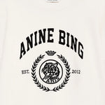 Anine Bing Miles Sweatshirt Collegiate in Cream - outfit inspiration