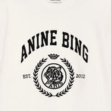 Anine Bing Miles Sweatshirt Collegiate in Cream - outfit inspiration