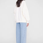 Anine Bing Miles Sweatshirt Collegiate in Cream - styled look