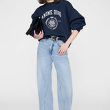 Anine Bing Miles Sweatshirt Collegiate in Dark Navy