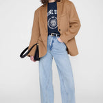 Anine Bing Miles Sweatshirt Collegiate in Dark Navy