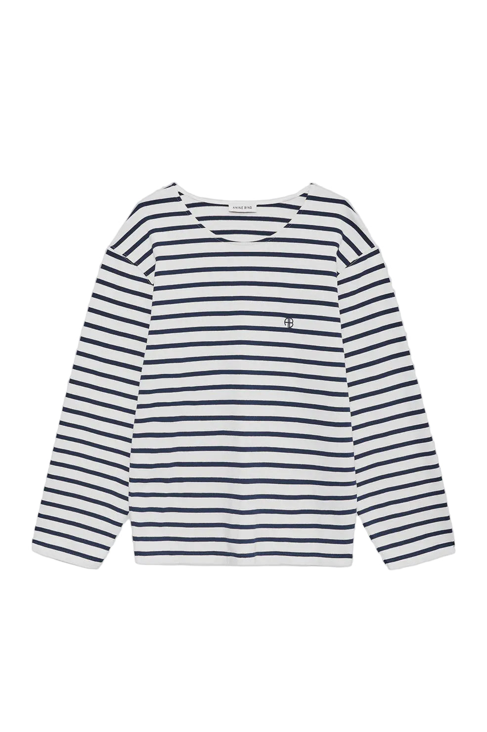 Anine Bing Newton Tee Anine Bing in Navy Stripe