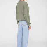 Anine Bing Trenton Sweatshirt Bing in Washed Olive