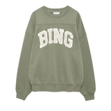 Anine Bing Trenton Sweatshirt Bing in Washed Olive