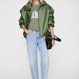 Anine Bing Trenton Sweatshirt Bing in Washed Olive