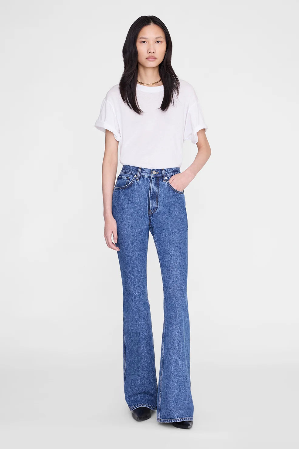 Anine Bing Wyatt Jean in Freshwater Blue - side view