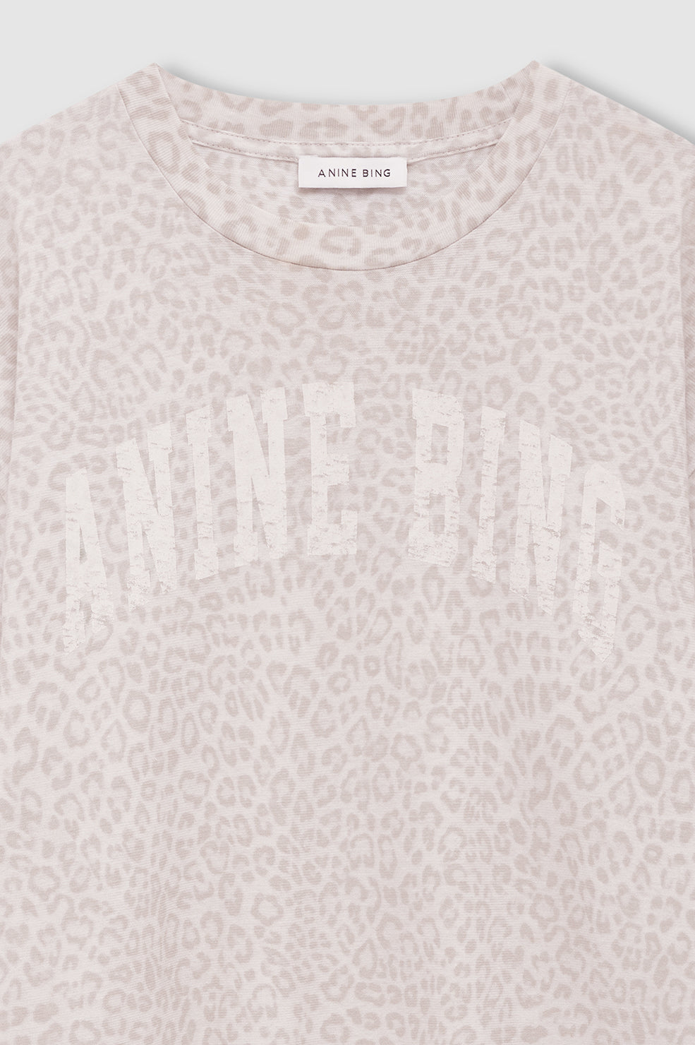 Anine Bing Cade Tee Anine Bing in Washed White Leopard