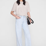 Anine Bing Cade Tee Anine Bing in Washed White Leopard