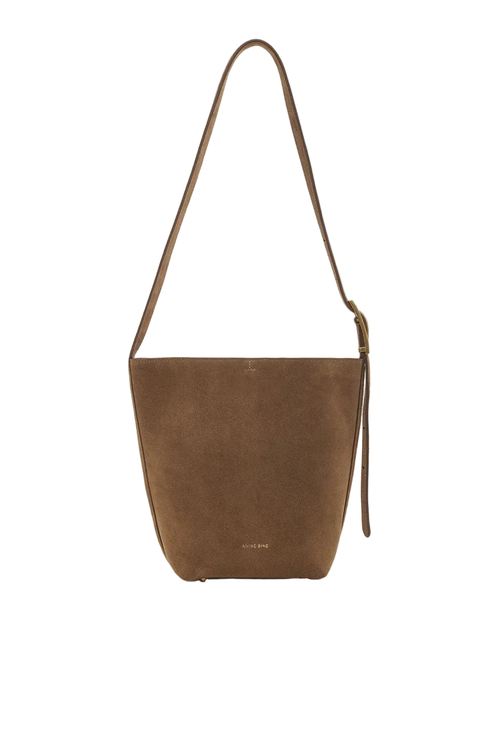 Anine Bing Elly Bucket Bag Suede in Tobacco