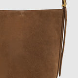 Anine Bing Elly Bucket Bag Suede in Tobacco - styled look