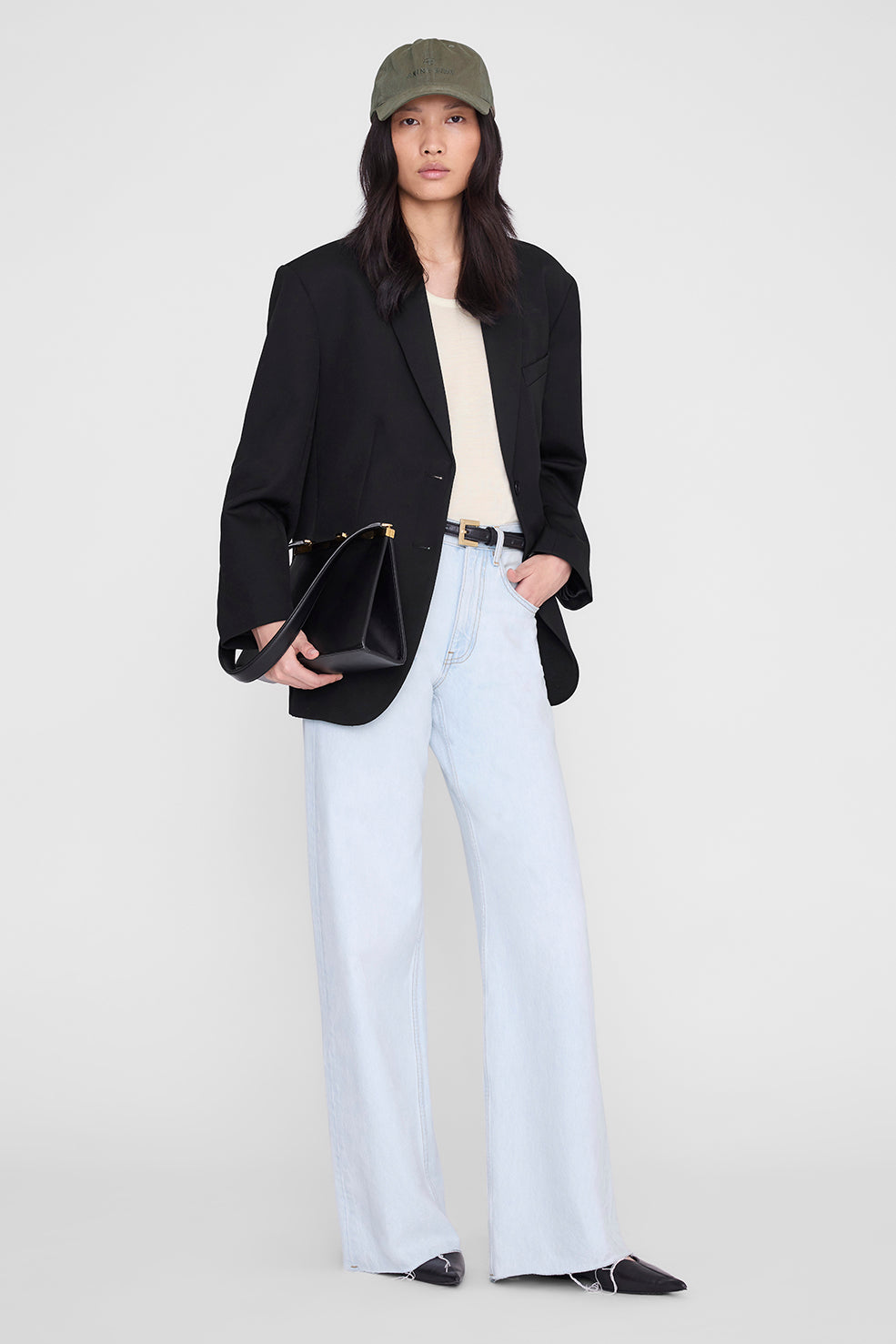 Anine Bing Jeremy Baseball Cap in Sage