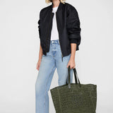 Anine Bing Large Rio Tote in Olive