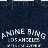 Anine Bing Leo Denim Tote in Ink Blue