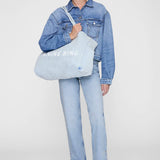 Anine Bing Leo Denim Tote in Lucid Blue