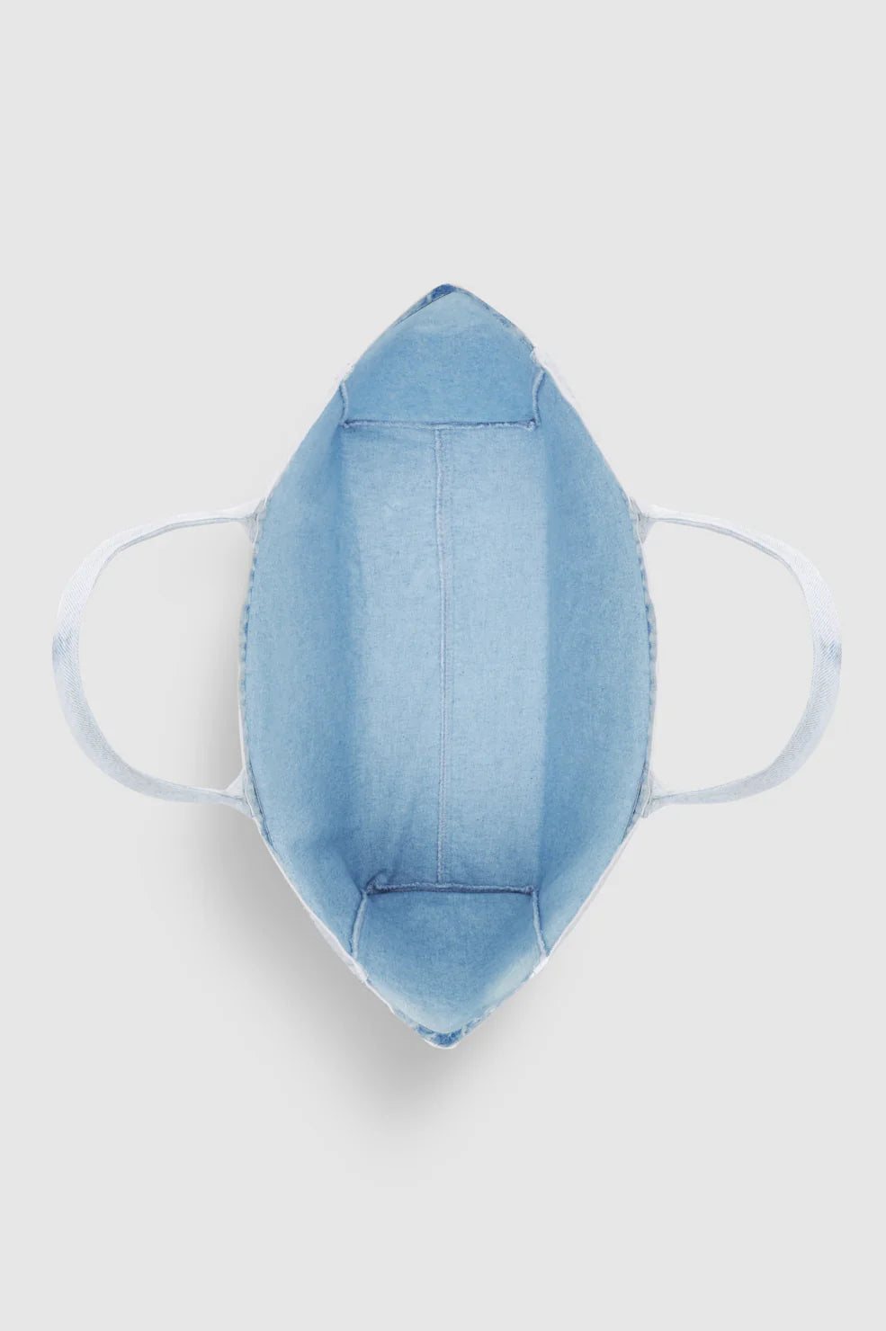 Anine Bing Leo Denim Tote in Lucid Blue