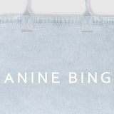 Anine Bing Leo Denim Tote in Lucid Blue
